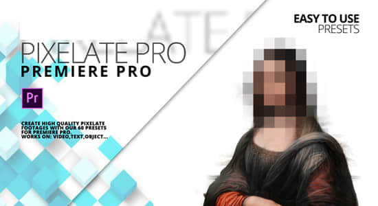 Premiere预设-100种马赛克像素化打码视觉特效 Pixelate Pro PR模板 第1张