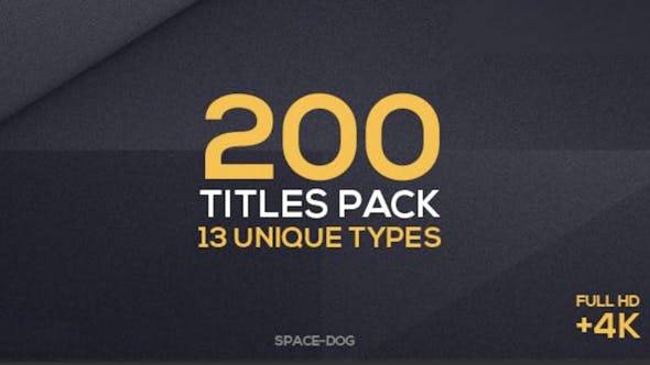 PR预设+AE模板：200种文字标题介绍动画合集包 200 Titles Collection
