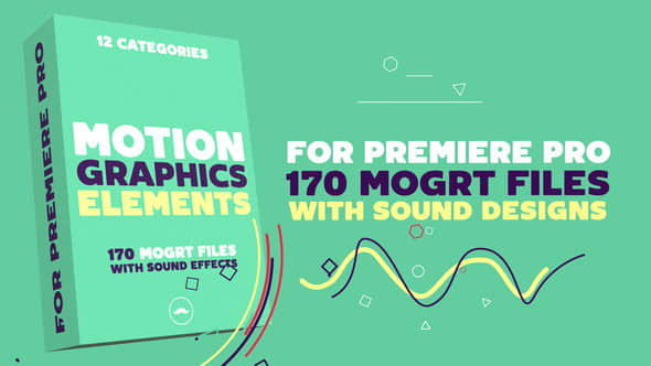 Premiere预设：170个线条MG图形元素小动画 Motion Graphics Elements Pack