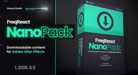 AE模板-音频可视化视觉特效动画 FreqReact Nano Pack for After Effects