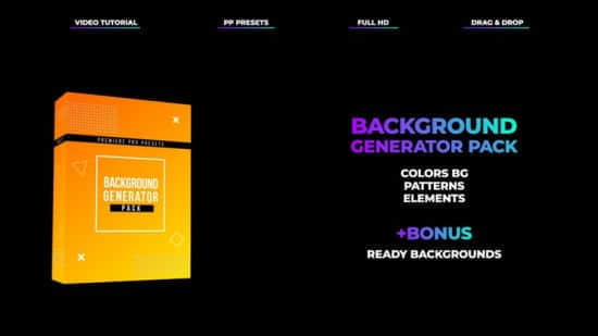 Premiere预设-61个时尚渐变动画背景Pr预设 Background Generator Pack