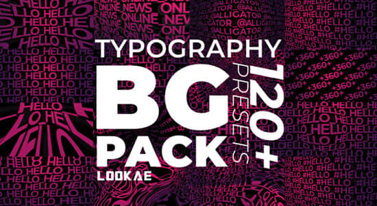AE预设-131个专业设计文字标题排版样式背景动画 Typography BG Presets Pack