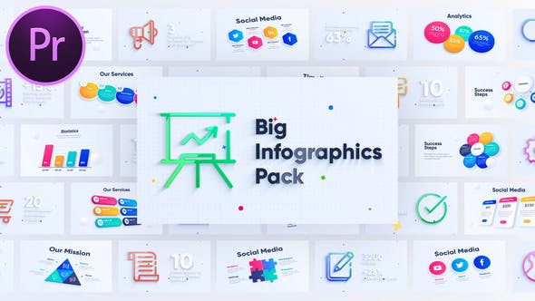 PR模板-90种彩色质感企业商务信息图表动画元素包 Corporate Infographics Charts Pack