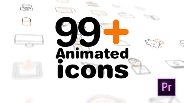 PR预设：99个MG图标动画 99+ Icons Mogrt