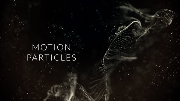 AE模板-抽象流动粒子背景文字标题开场片头动画 Motion Particles