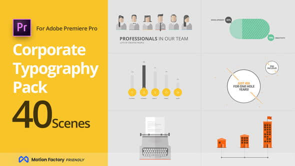Pr预设-公司企业商务介绍宣传MG片头动画 SEO Corporate Typography Pack for Premiere Pro