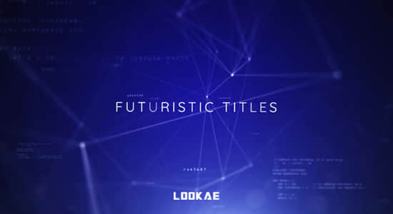 AE模板-未来科技感点线粒子背景文字标题开场动画 Futuristic Titles