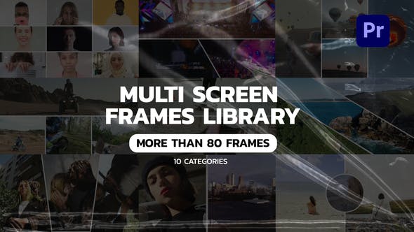AE模板-多种网格组合动态视频分屏预设 Multi Screen Frames