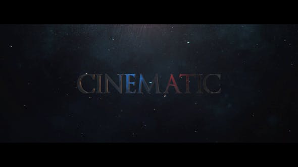 AE模板-三维金属质感文字标题电影游戏宣传介绍片头 Cinematic Trailer