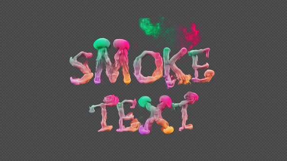 AE模板-烟雾消散汇聚文字标题特效动画 Smoke Text Typography