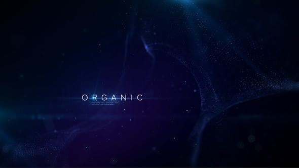 AE模板-唯美大气抽象粒子动画背景文字标题开场片头展示 Organic Titles