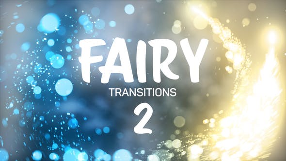 PR模板-25种精美漂亮魔法粒子拖尾转场特效(含音效) Fairy Transitions 2