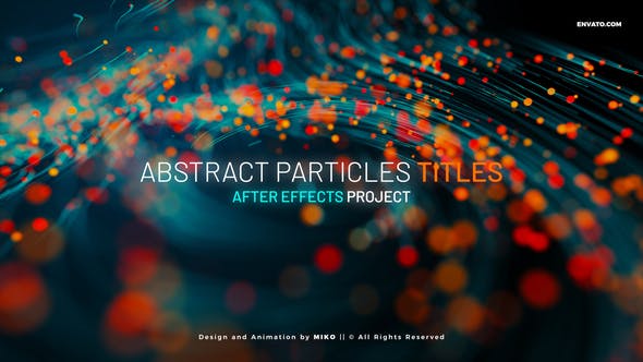 AE模板-唯美漂亮抽象粒子线条生长文字标题开场动画 Abstract Particles Titles