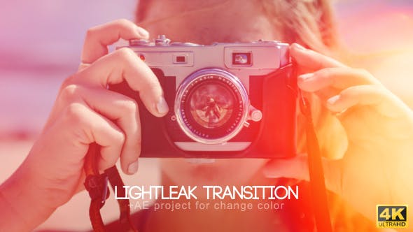 4K视频素材-10组镜头漏光光效闪烁转场过渡动画视频素材-Light Leak Transitions