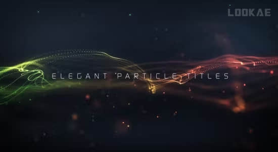 AE模板-抽象线条粒子背景文字标题开场动画 Elegant Particle Titles
