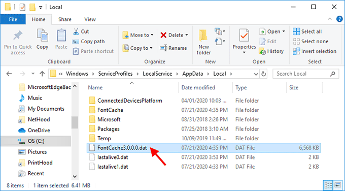 在Windows10中清除字体缓存的2种方法-5