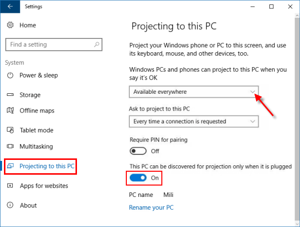 如何在Windows10中启用投影到此电脑的功能-4