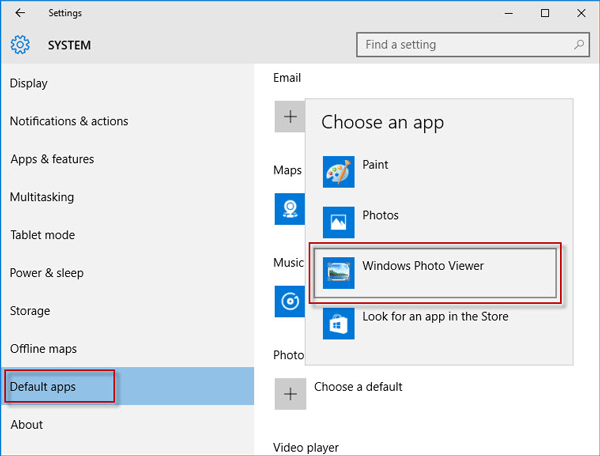 照片查看器在Windows10中的默认设置步骤-5