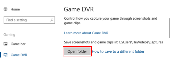 如何更改游戏DVR捕获文件夹的默认位置-2