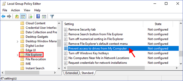 如何在Windows10上阻止访问此电脑中的驱动器-2