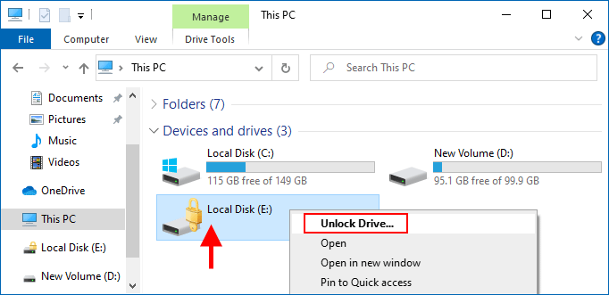 在Windows10中解锁BitLocker加密驱动器的5种方法-1