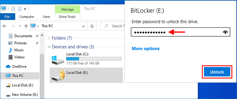 在Windows10中解锁BitLocker加密驱动器的5种方法-2