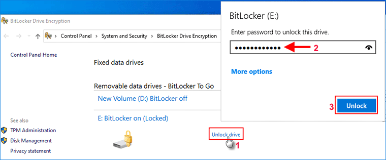 在Windows10中解锁BitLocker加密驱动器的5种方法-4