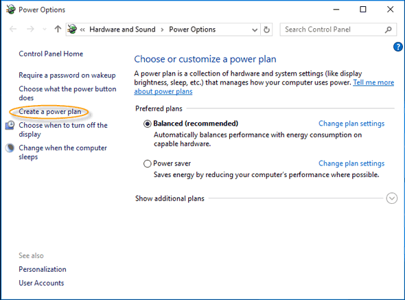 在Windows10中创建电源计划的5个步骤-1