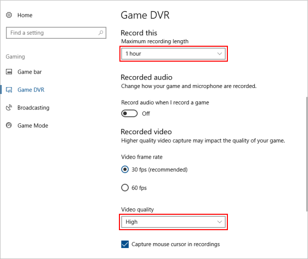 如何在Windows10中使用游戏DVR录制屏幕/屏幕截图-7