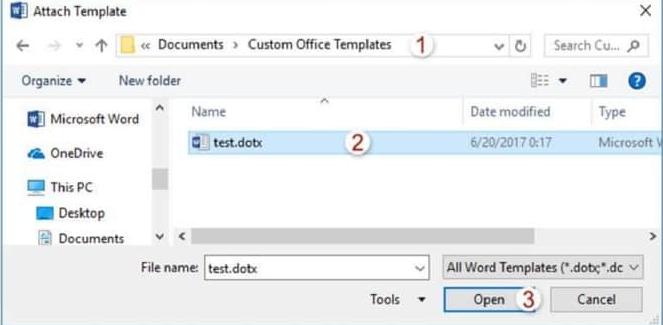 如何将模板应用到现有的Microsoft Word文档-3