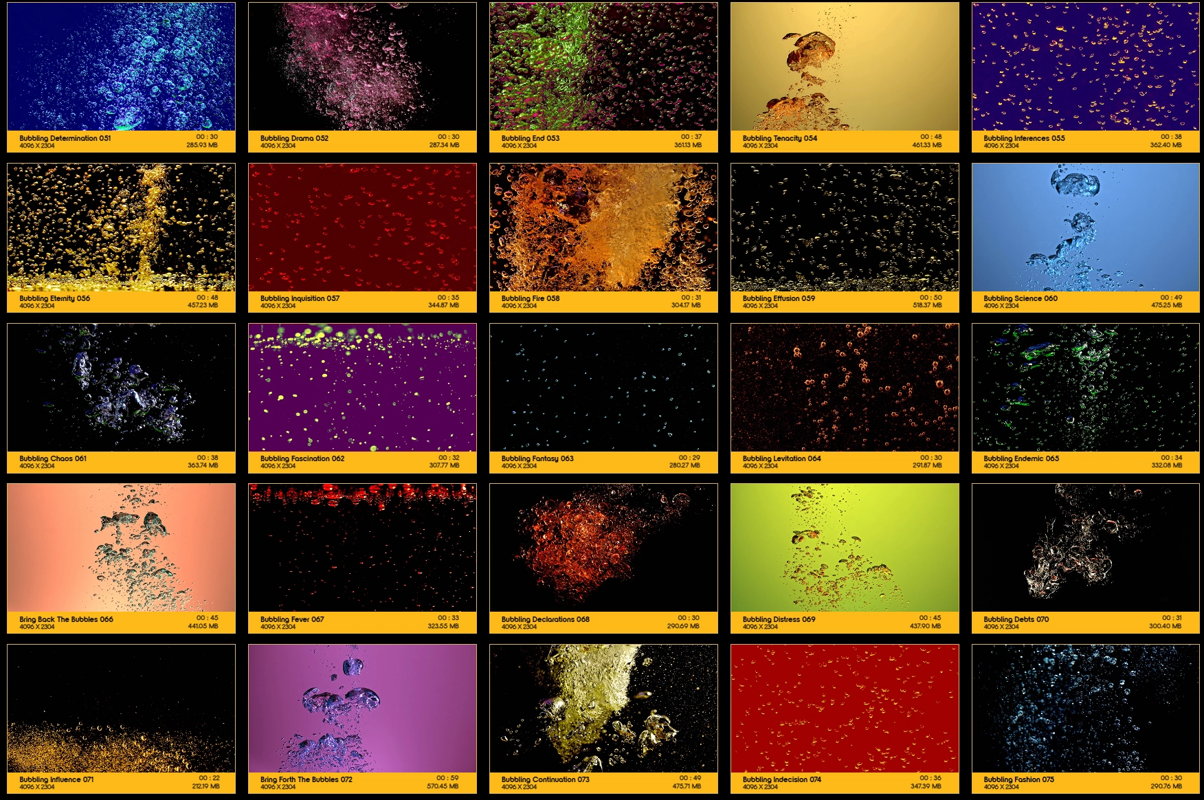 4K视频素材-130种液态水花水泡气泡动画特效素材 BBV38 Liquid Bubbles-2