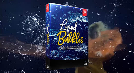 4K视频素材-130种液态水花水泡气泡动画特效素材 BBV38 Liquid Bubbles