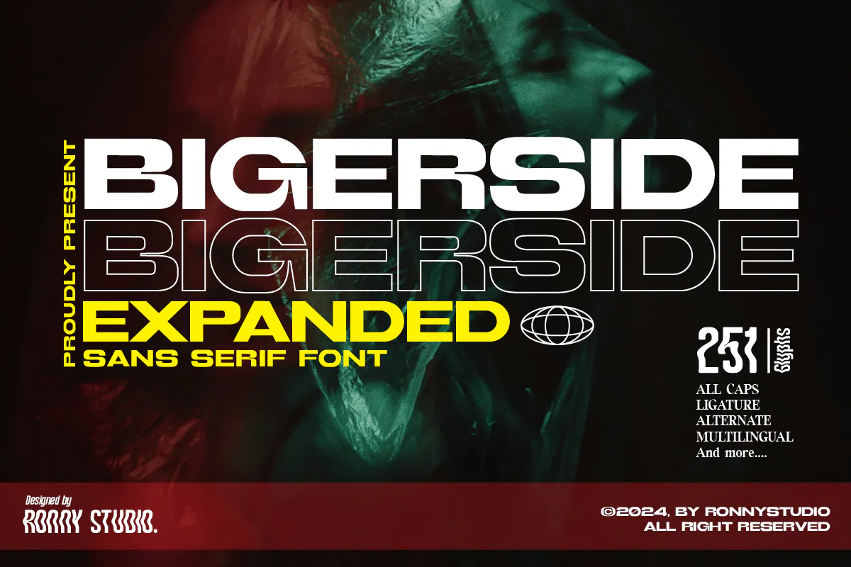 品牌推广宣传海报无衬线字体 - Bigerside 设计字体 第1张