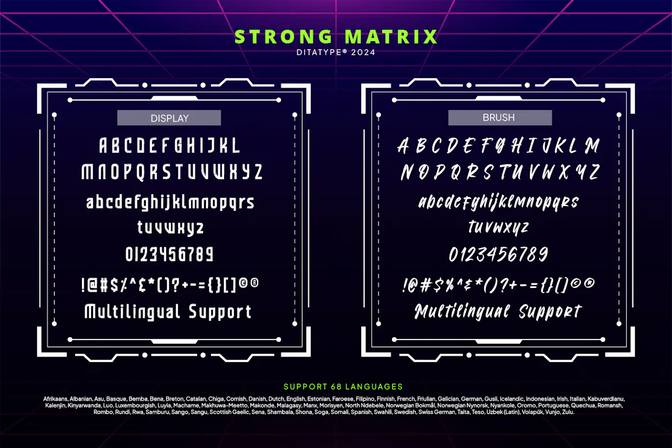赛博朋克风的英文字体集合包 - Strong Matrix 设计字体 第8张