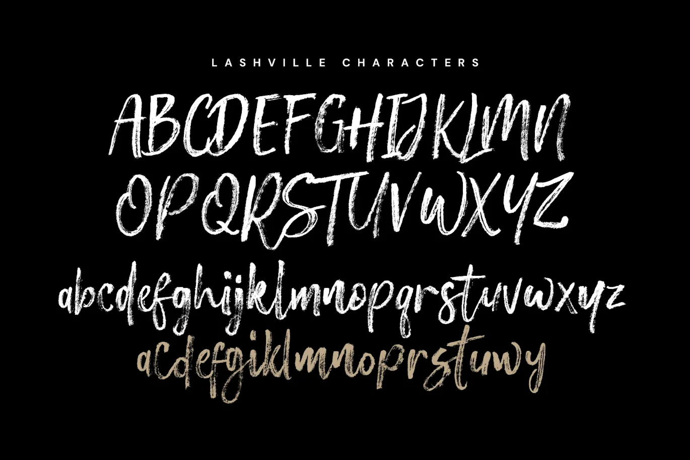 粗糙画笔的英文手写笔刷字体 - Lashville 设计字体 第4张