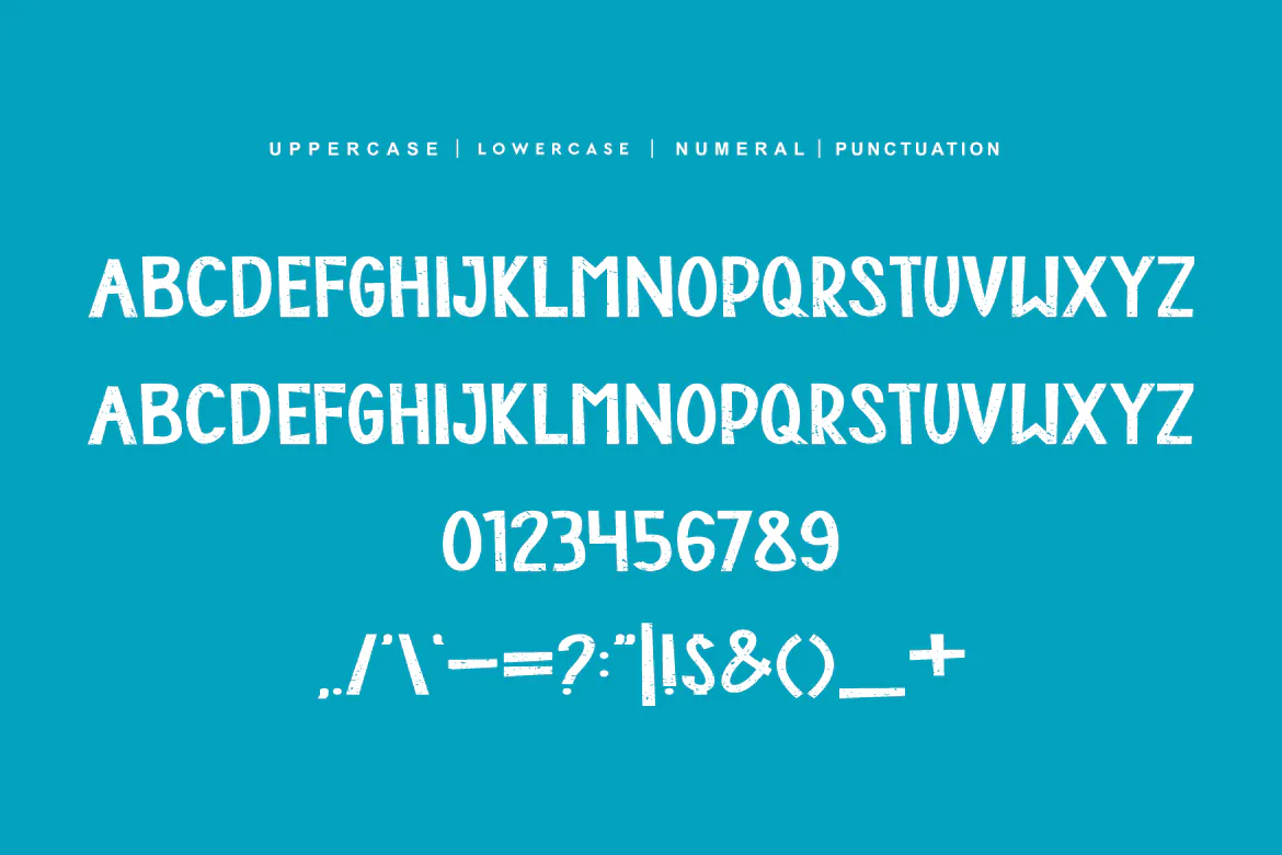 俏皮粗糙纹理的英文无衬线字体 - Summer Grupole 设计字体 第4张