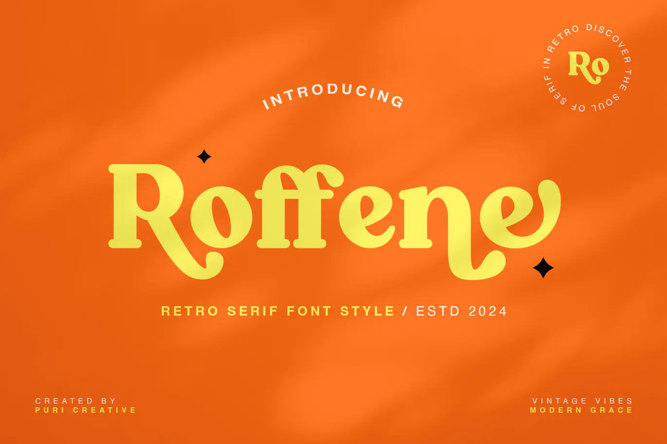 复古风格的英文粗体衬线字体 - Roffene - Retro Serif Style Font