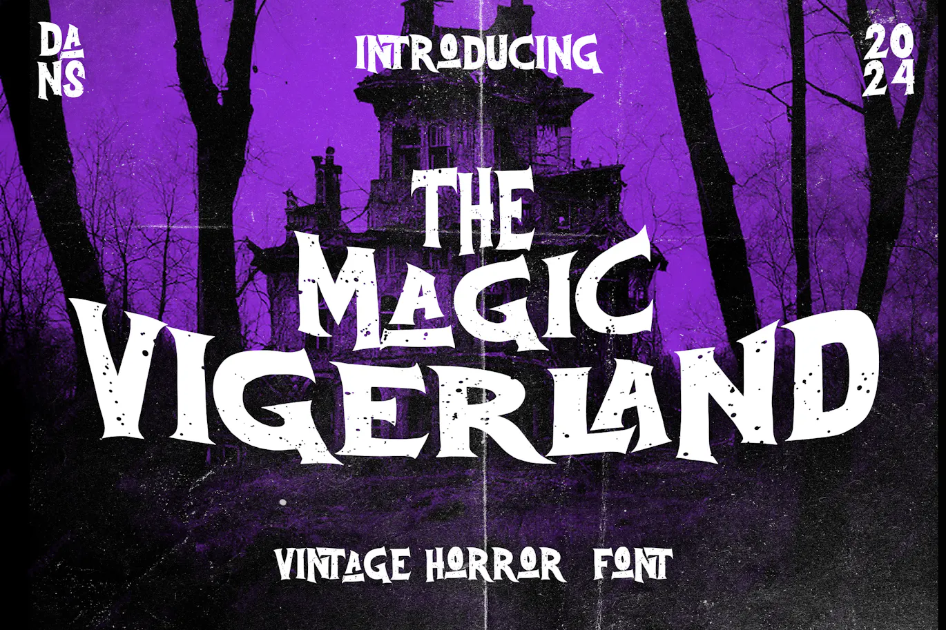 复古风恐怖金属风格的英文纹理涂鸦字体 - The Magic Vigerland 设计字体 第7张