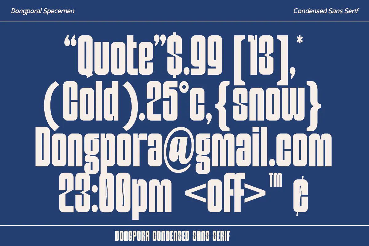 海报设计印刷类无衬线英文字体 - Dongpora 设计字体 第2张