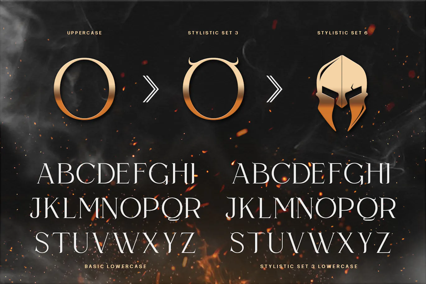 超级英雄和骑士题材的中世纪战争装饰字体 - Back Over 设计字体 第9张
