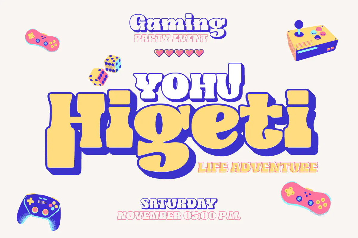 游戏风格的英文装饰字体 - Yuk Ngexi 设计字体 第1张
