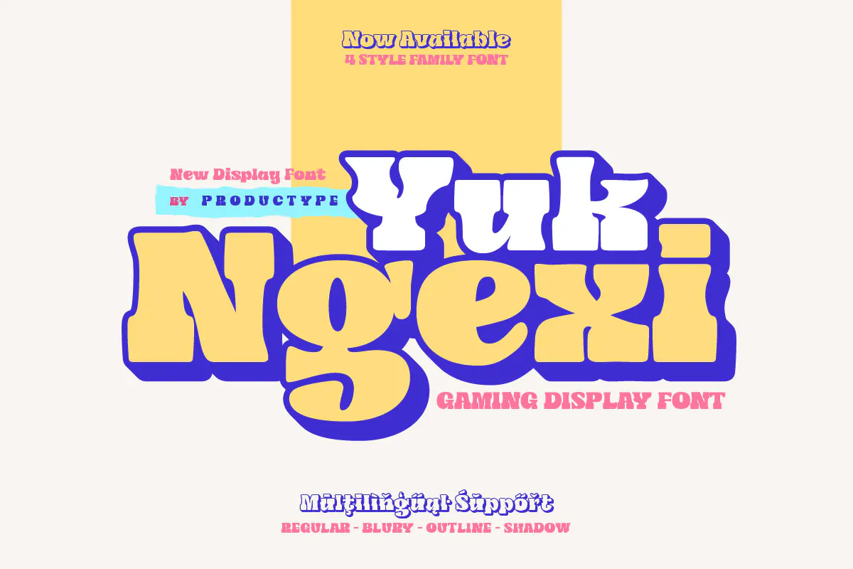 游戏风格的英文装饰字体 - Yuk Ngexi 设计字体 第11张