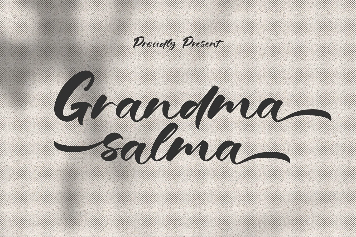 邀请函的英文手写签名字体 - Grandma Salma