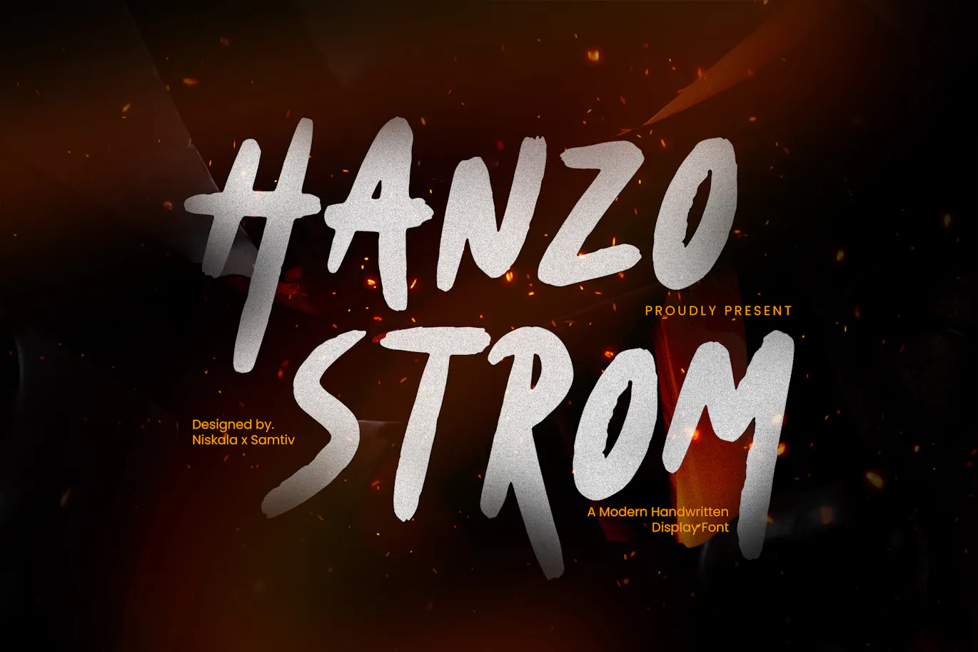 英文手写涂鸦标题字体 - Hanzo Strom 设计字体 第1张