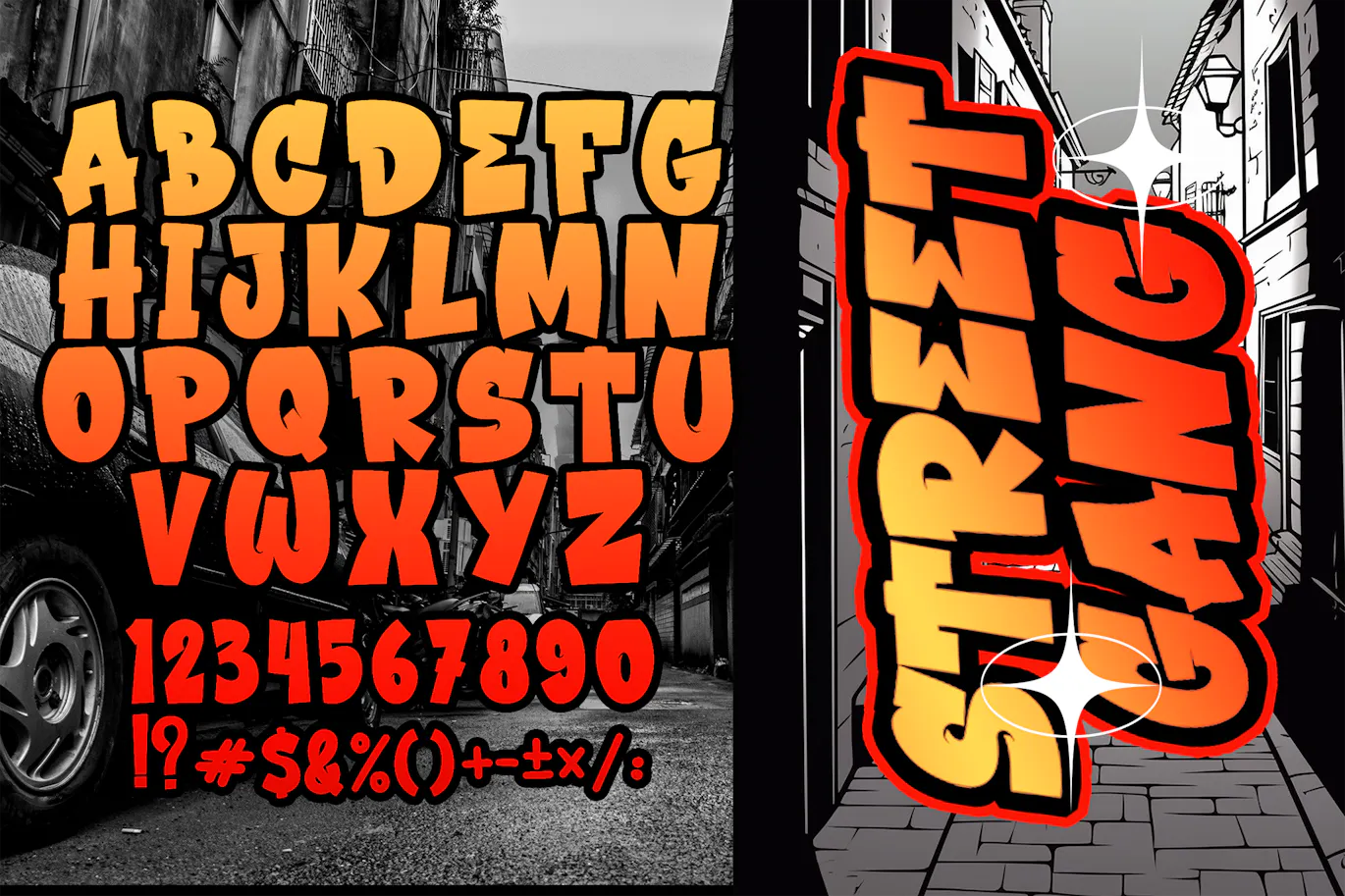 现代感的涂鸦风格英文字体 - STREET FRUIT 设计字体 第3张