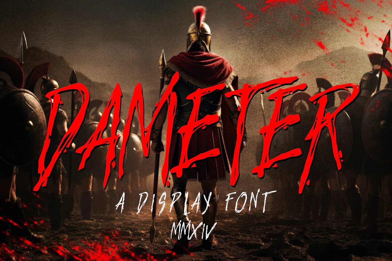 恐怖感的英文复古涂鸦画笔字体 - Dameter Horror 设计字体 第7张