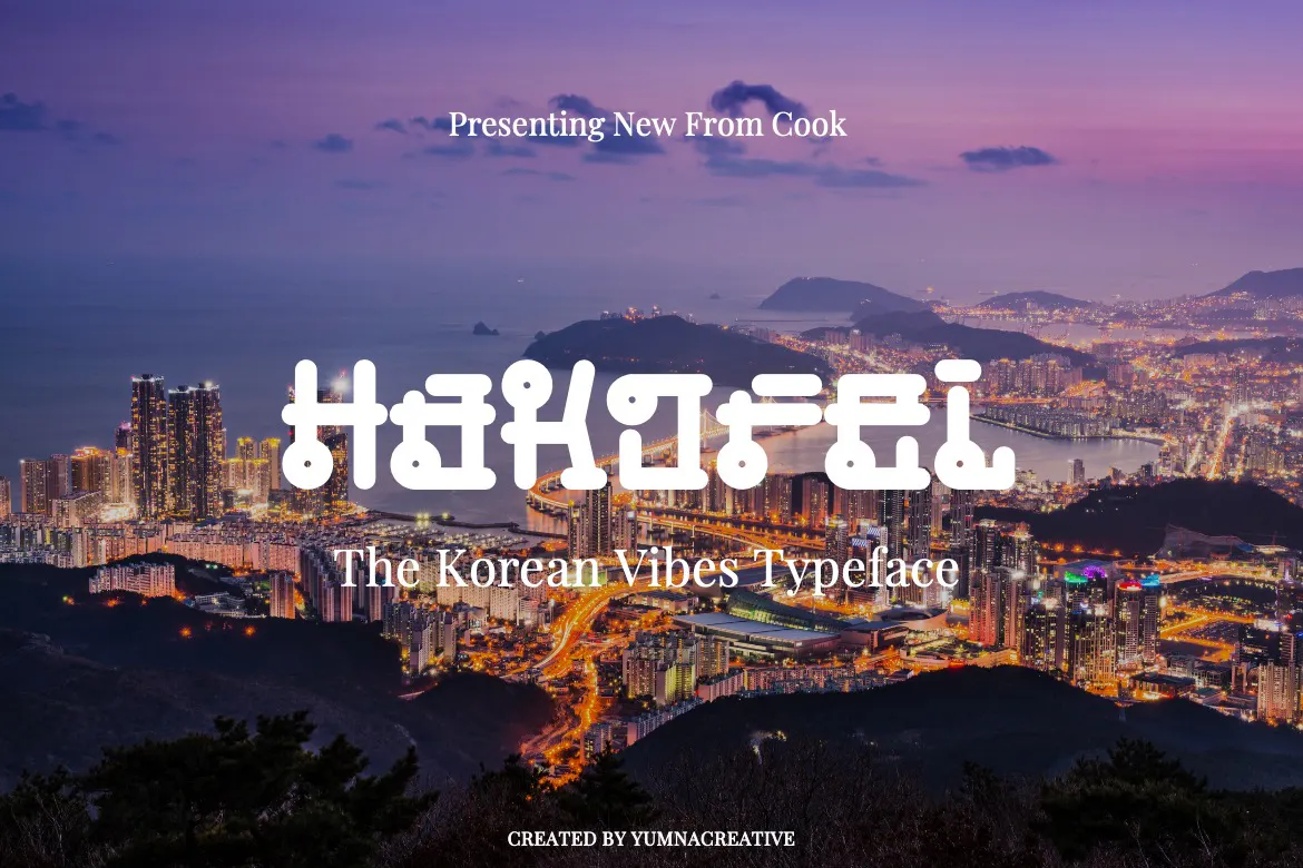 精致优雅的韩文风格字体 - Hakorel