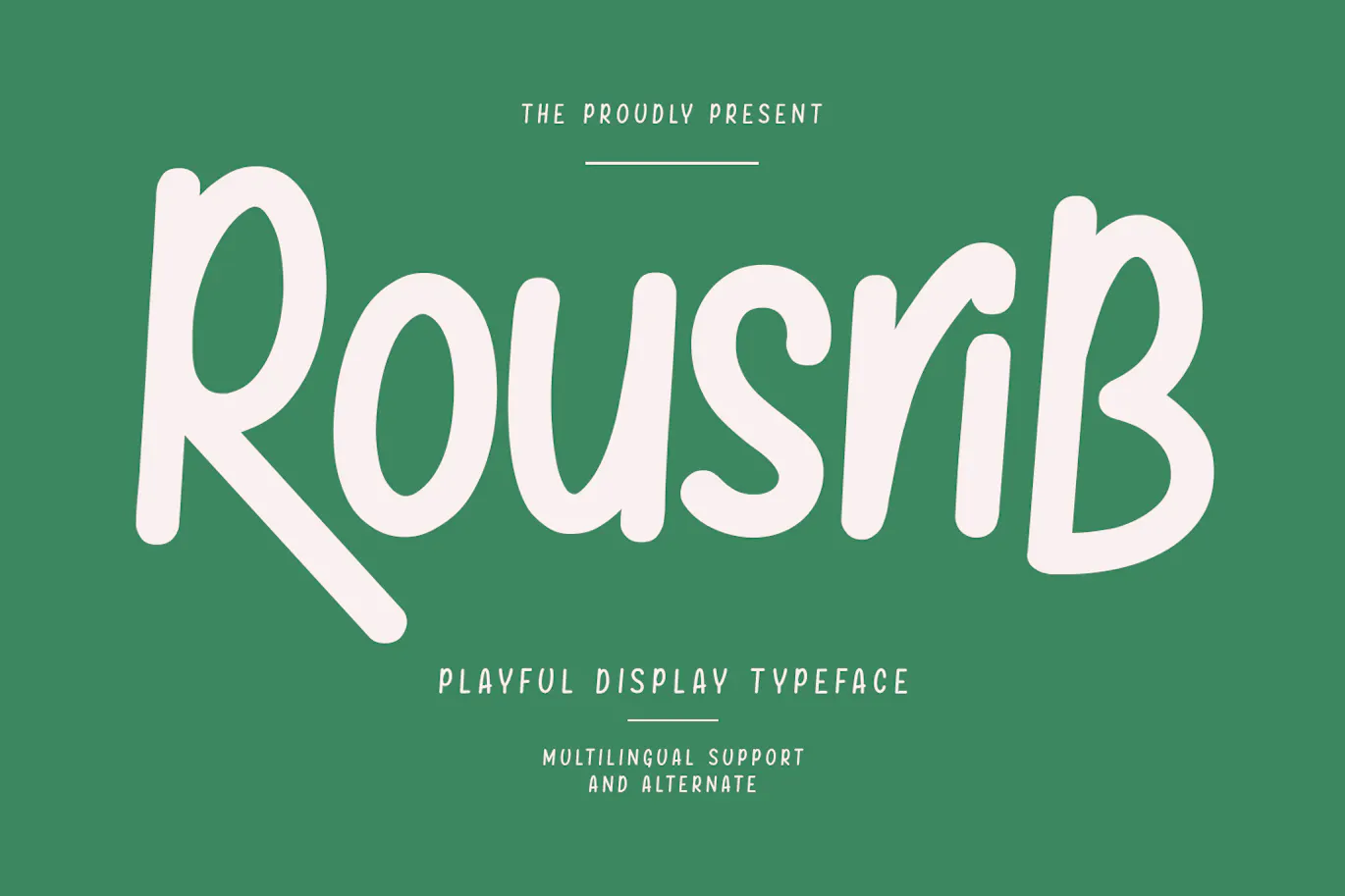创意卡通风格衬线英文字体 - Rousrib Font 设计字体 第1张