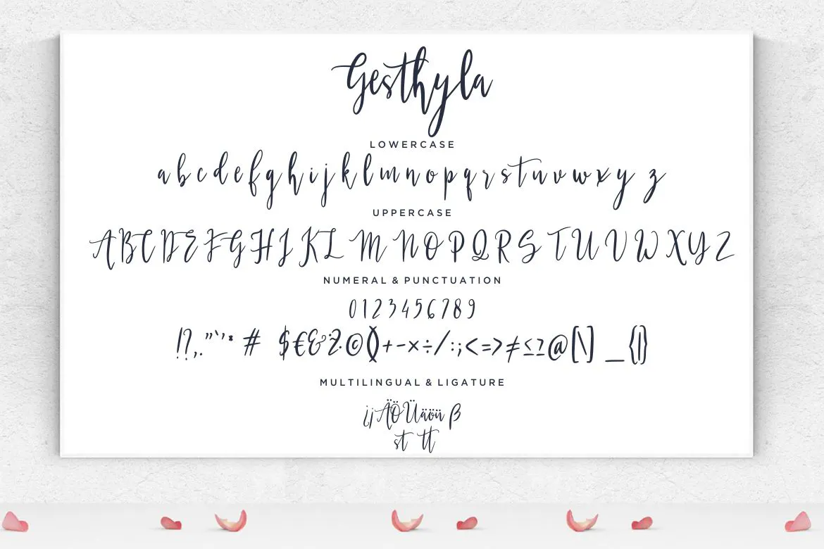 优雅自然的手写书法现代字体 - Gesthyla Calligraphy Wedding Font 设计字体 第6张