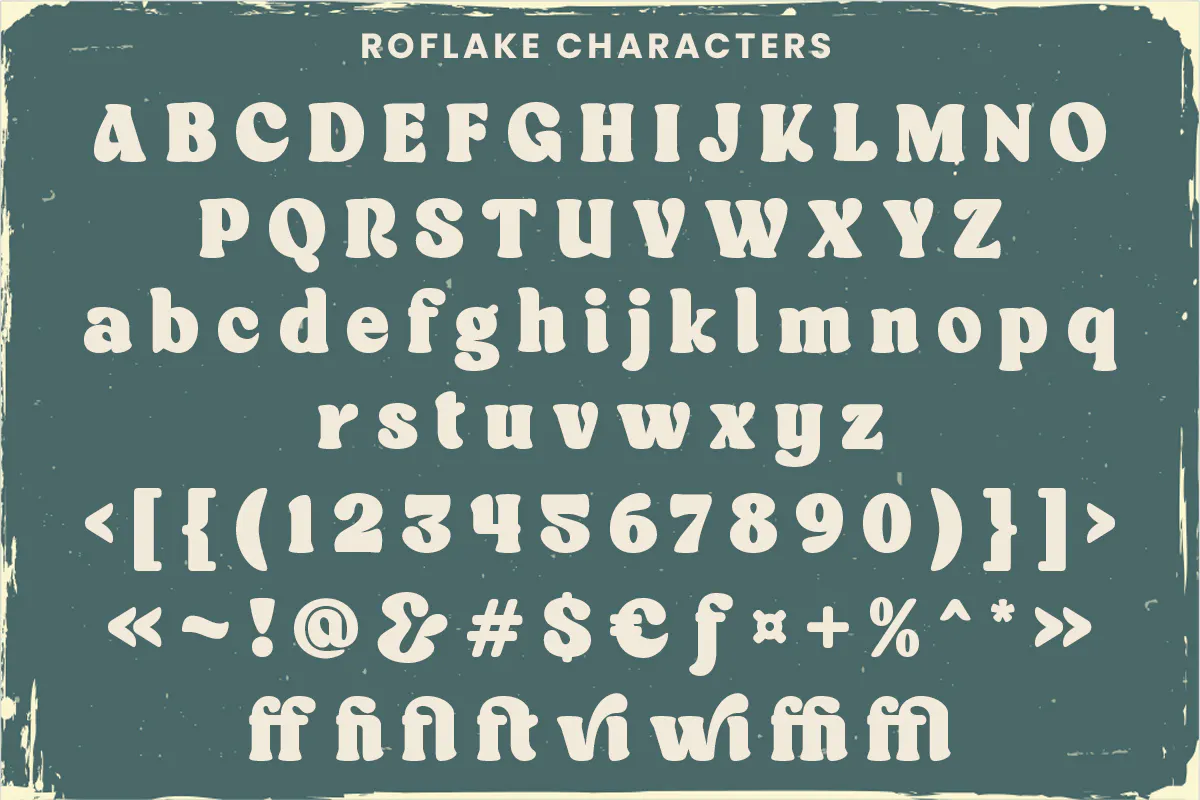 经典复古衬线风格的完美英文字体 - Roflake Boldly Vintage Style Font 设计字体 第12张